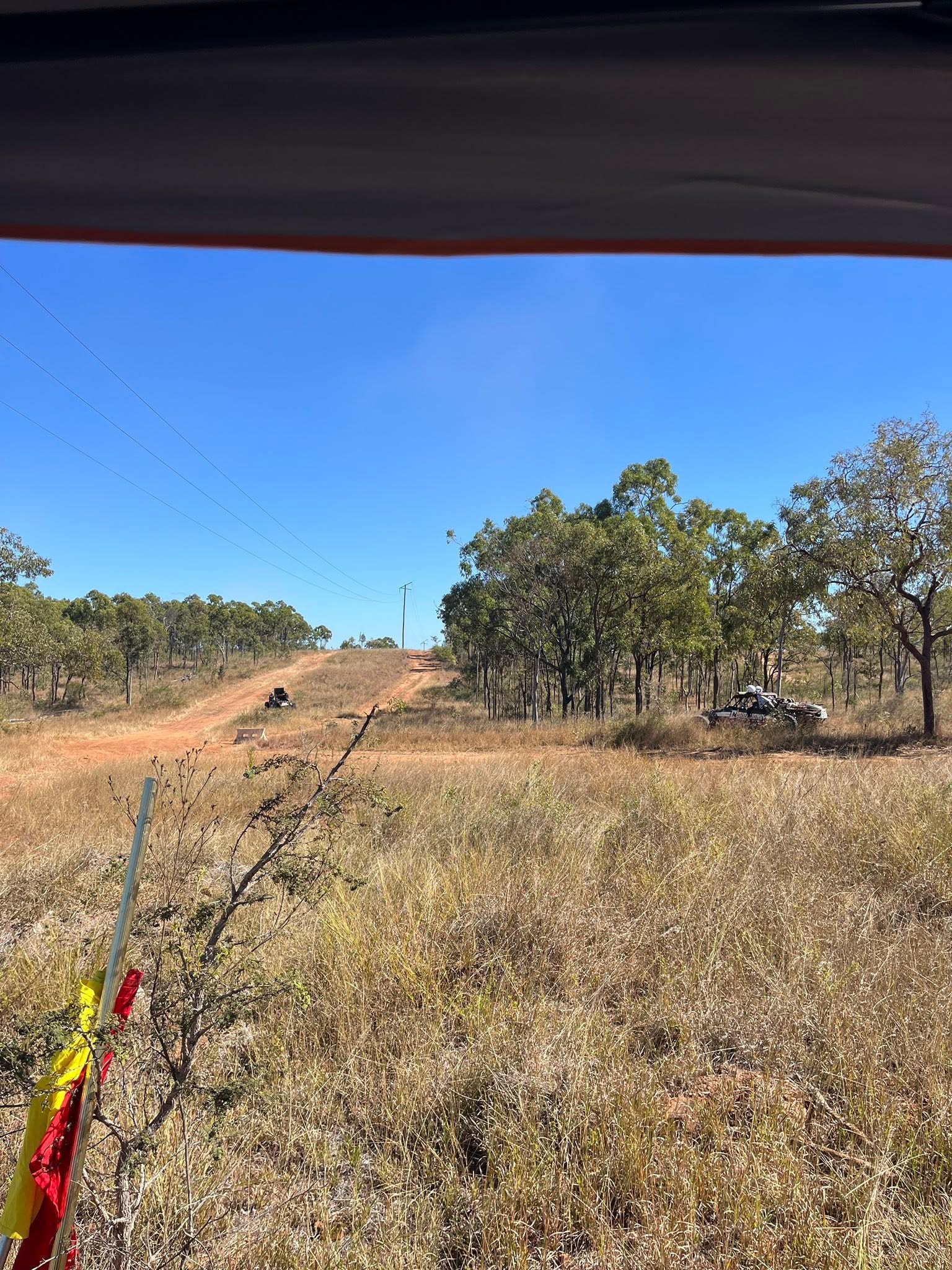 Off road racing buggies on the dirt track