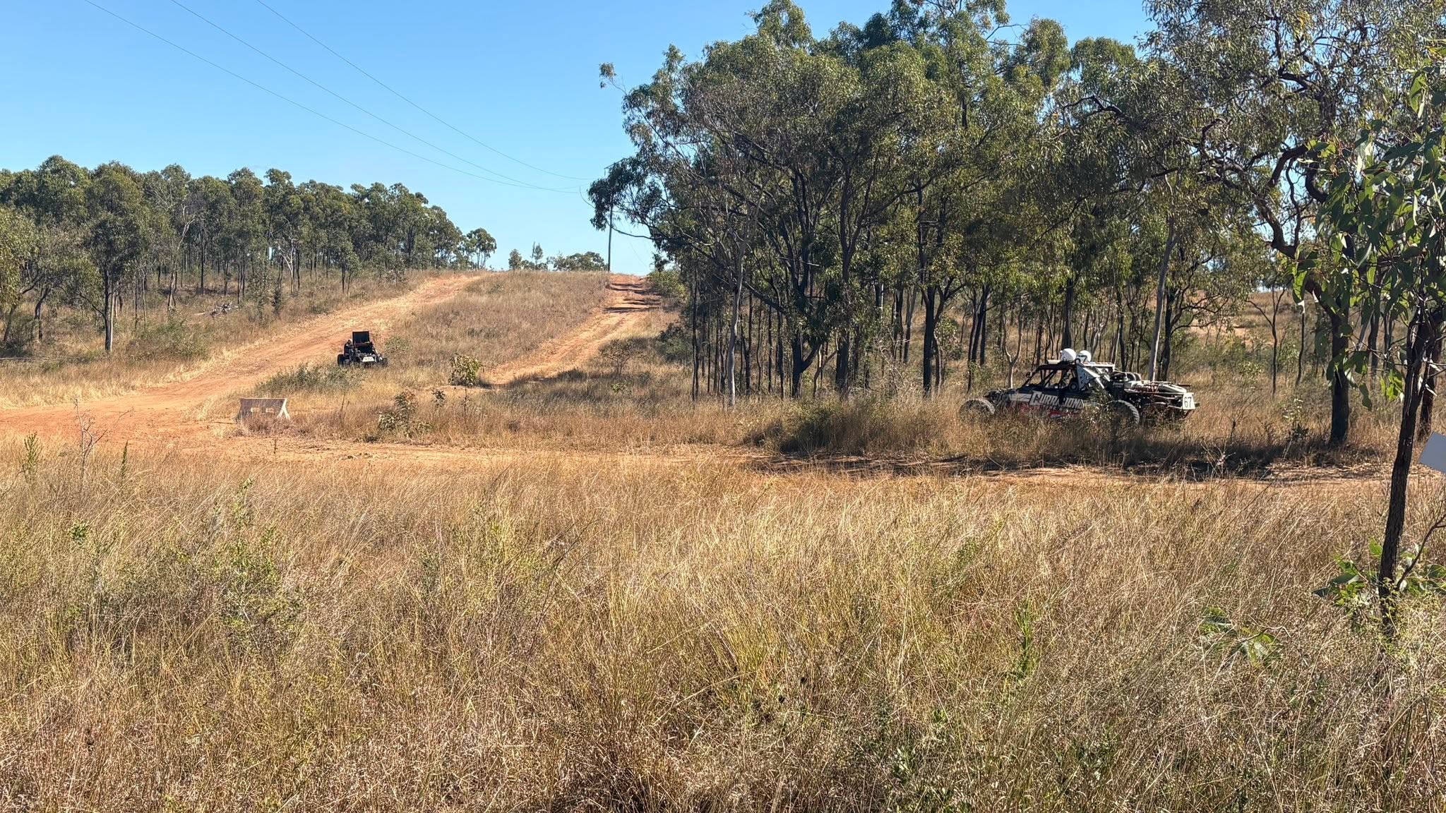 Off road racing buggy on the hill track