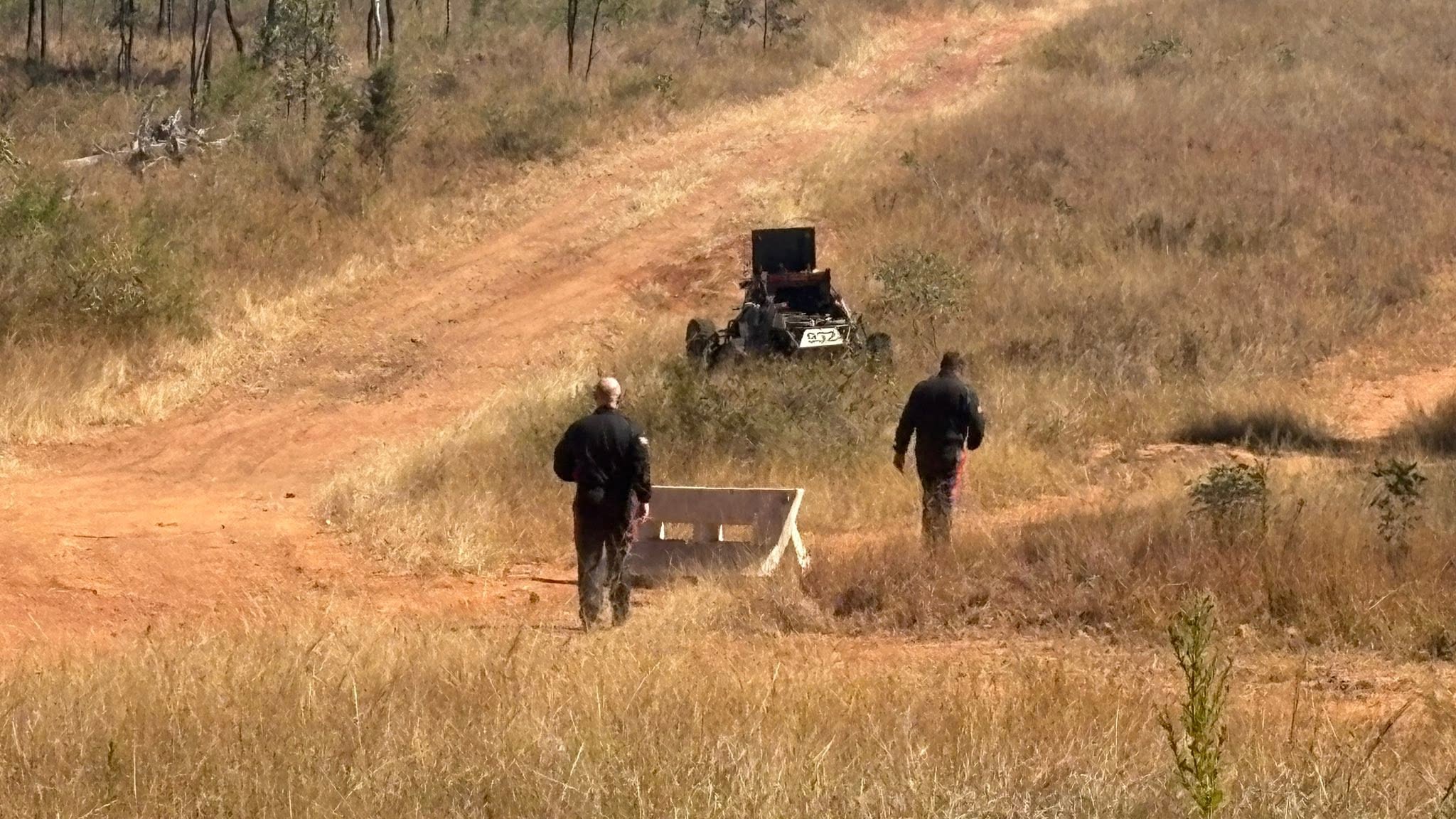 Checkpoint operators walking out to their position